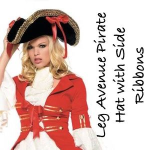 Leg Avenue Pirate Hat with Side Ribbons NWT